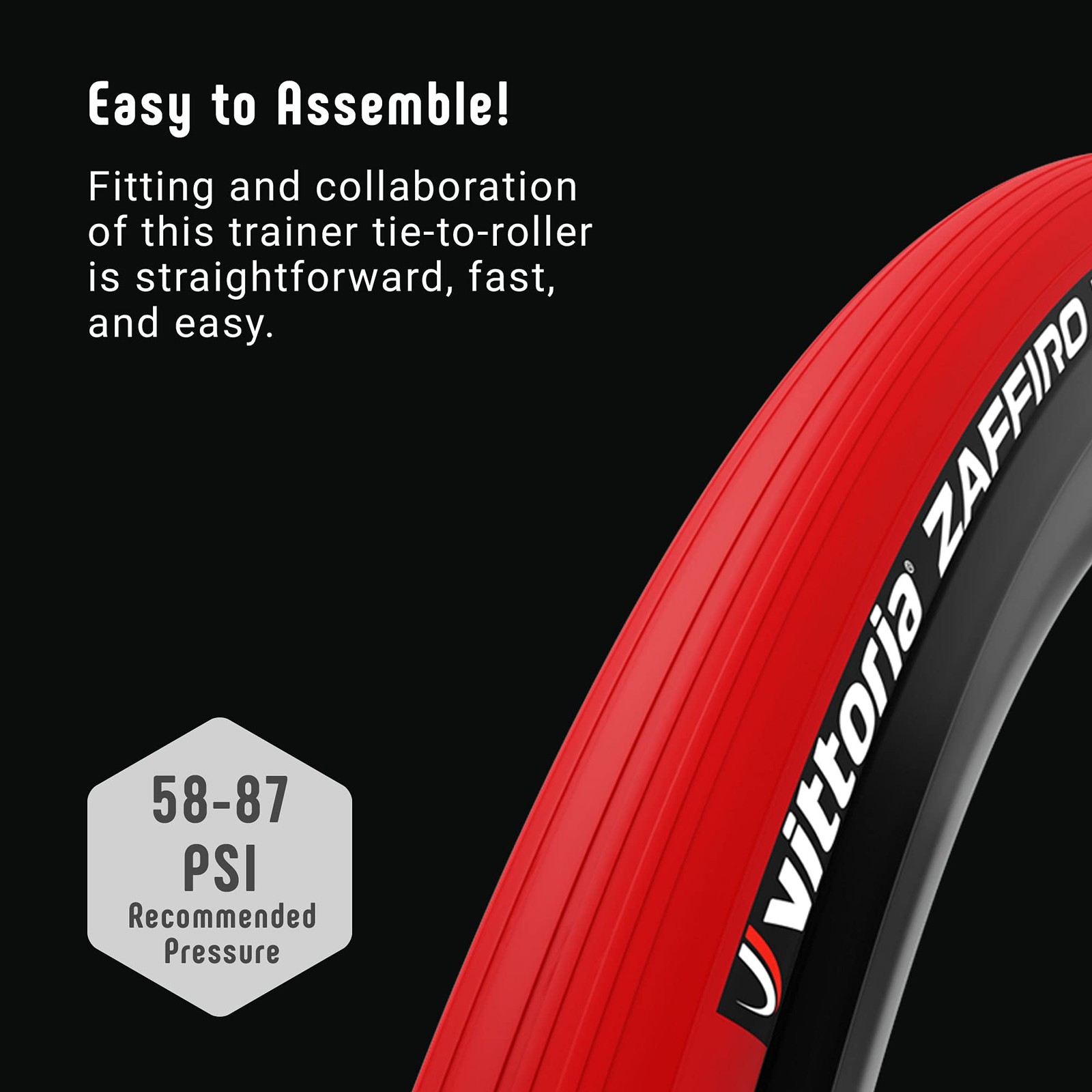 Vittoria Zaffiro Pro Home Trainer Tire - Indoor Bike Trainer Tire - Foldable Tra