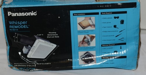 Panasonic 4963999 WhisperRemodel DC 0.8 Sone White Bathroom Ventilator Fan - Picture 7 of 8