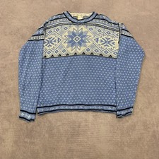 Vintage Knitted Jumper abstract patterned knit sweater Women's M 12-14 