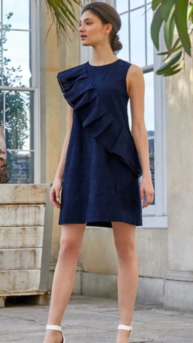 ted baker lounia fluted sleeve bodycon midi dress Ted Baker London Lounia Fluted Sleeve Knitted Bodycon Midi Dress Navy