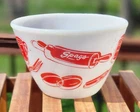 RARE HTF Vintage Fire-King Spag's Mixing Bowl Milk Glass 7.5"