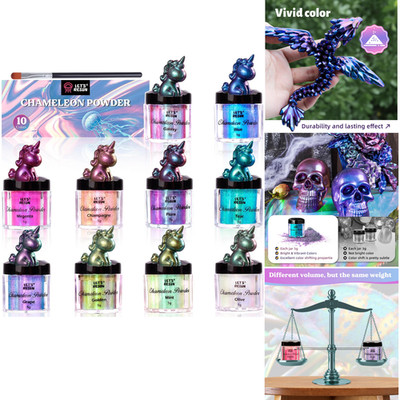 Chameleon Glimmerpulver 10 Farben 5g Stück Farbverschiebung Harz