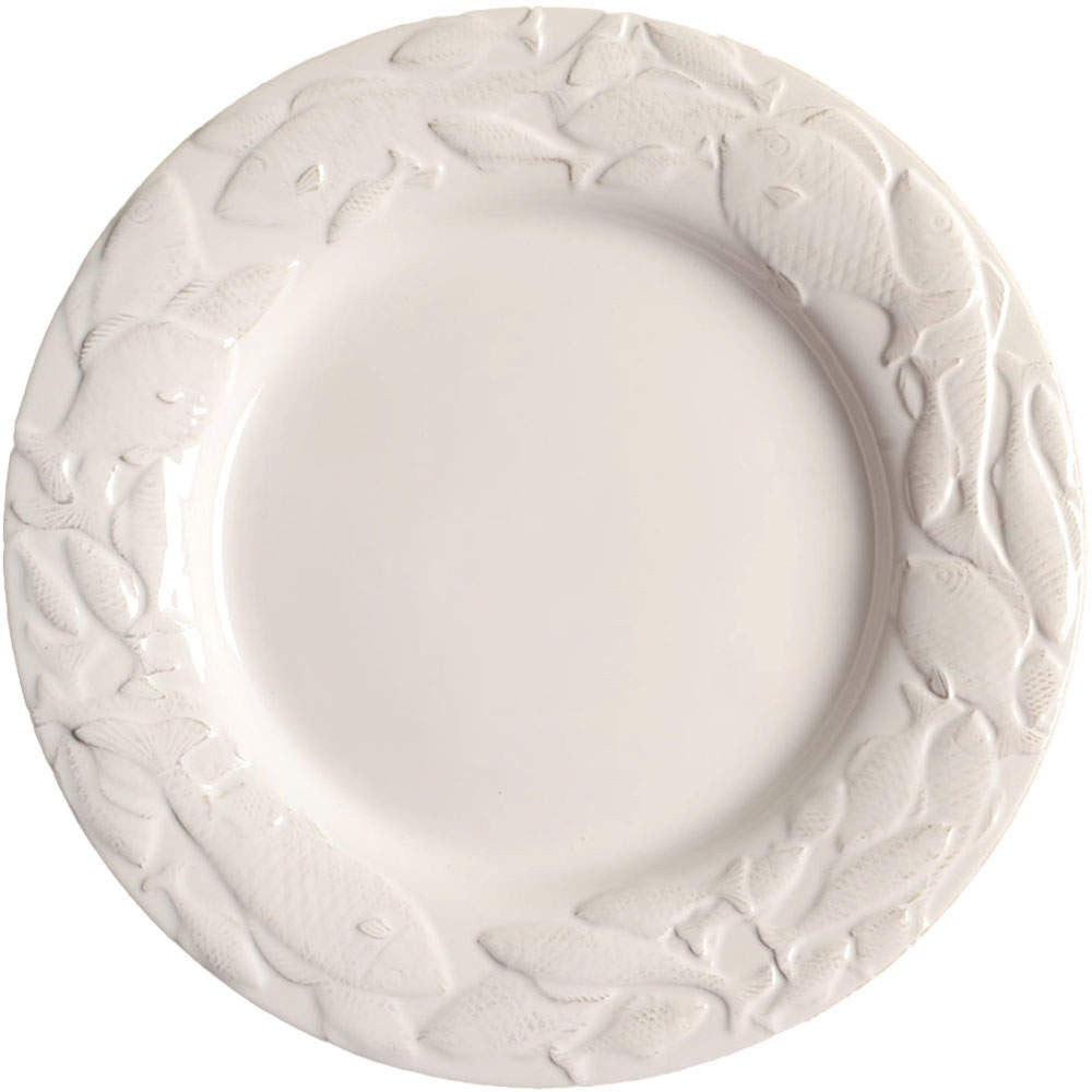 Blue Sky Seahorse and Seashell Menagerie White Dinner Plate 11276546