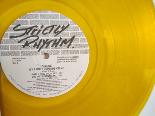 SIMONE - "MY FAMILY DEPENDS ON ME" / YELLOW TRANSPARENT w/ 6 MIXES! / 1991
