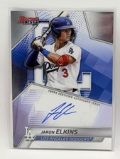 2025 Bowman's Best OF 2025 Autographs Auto Jaron Elkins Los Angeles Dodgers