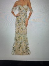 Mac Duggal Floral Embroidered off-shoulder Or Sleeveless Long Dresss