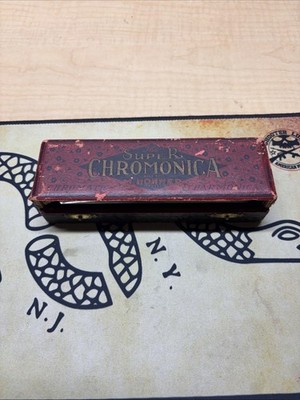 Vintage The Super Chromonica M. Hohner Chromatic  Key C Harmonica Orig. Box