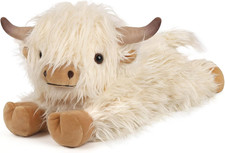 Highland Cow Stuffed Animals, Microwavable Stuffed Animal Adorable Fluffy Highla
