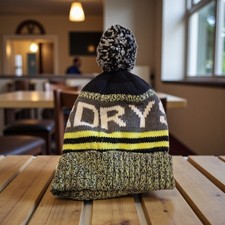 Super Dry Logo Beanie Unisex Lime/charcoal