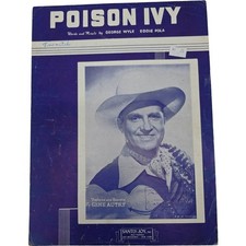 Vintage 1950 Sheet Music Poison Ivy Gene Autry George Wyle Eddie Pola