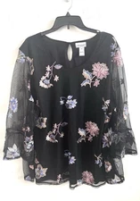 Catherines Blouse Black Floral 3XL Dark Romantic indie Forest Fairy Grunge Indie