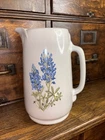Frankoma Pottery #80 Tall Pitcher White Texas Bluebonnet Discontinued