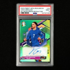 PSA 9 MINT 2023 Topps FINEST UEFA RD/EURO'24 ENG Jack Grealish #JG 37/99