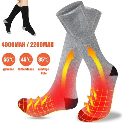 Beheizbare Socken Fußwärmer Beheizte Socken Winter Unisex Heizsocken mit Akku DE