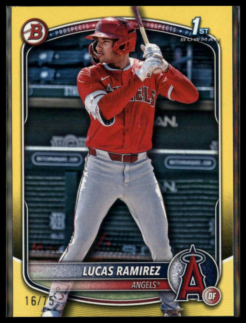 2025 Bowman #BP-135 Lucas Ramirez Prospects Yellow #/75