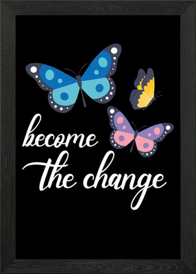 Become The Change Gerahmtes Wandbild Poster Leinwanddruck Bild
