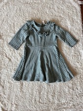 JANIE AND JACK Green  Blue Long Sleeve Dress Size 3t