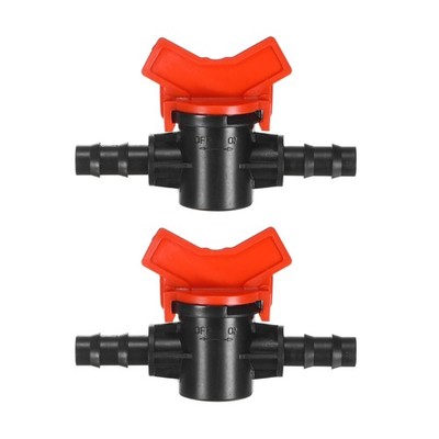 2-Pack Barbed Ball Valve, for 3/8 Inch Drip Tubing Ball Valve Shut-Off Switch