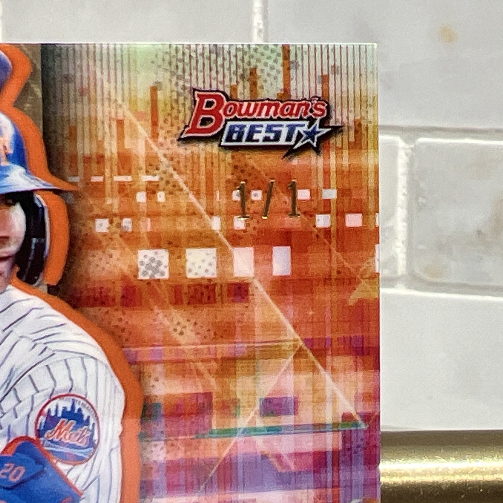 2021 Bowman's Best Pete Alonso New York Mets #46 Superfractor 1/1 Orioles view 3