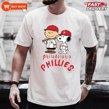 Philadelphia Phillies Snoopy Team MLB Baseball TShirt - Multicolors, Full Size