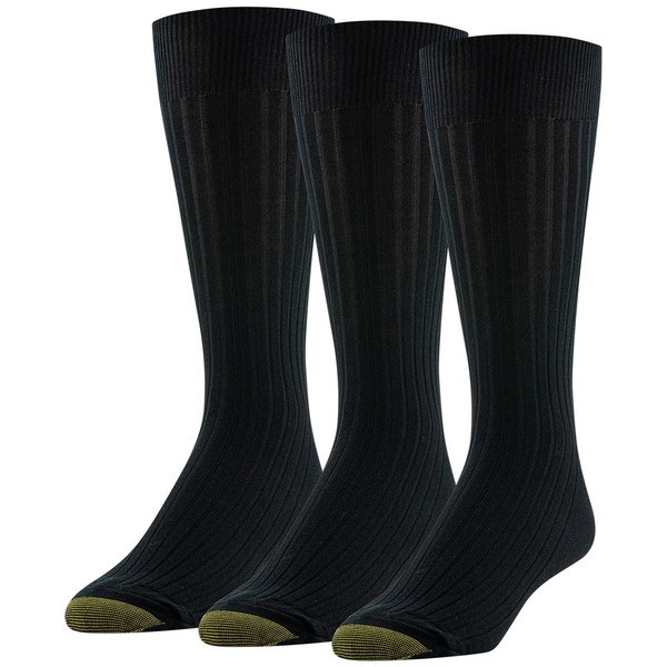 Gold Toe Canterbury Crew-Socken Herren 3Er-Pack Schwarz GrößE L-image