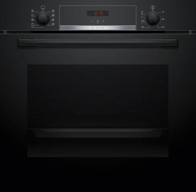 Bosch HBA534EB3 Einbaubackofen Schwarz Hydrolyse Pizzafunktion Teleskopauszug