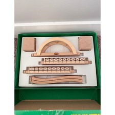 Vintage BRIO 3357 Wooden Railway Lifting Bridge Train Track Set Sweden Wood