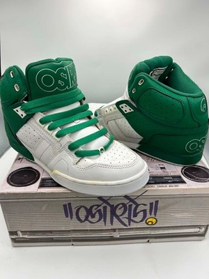 NEW US11 Osiris Bronx Green / White skate shoes Y2K puffy Vintage RARE ITEM