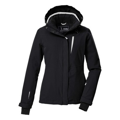 Women's KILLTEC KSW 25 Ski Hooded Jacket w/ SnowCatcher - BLACK