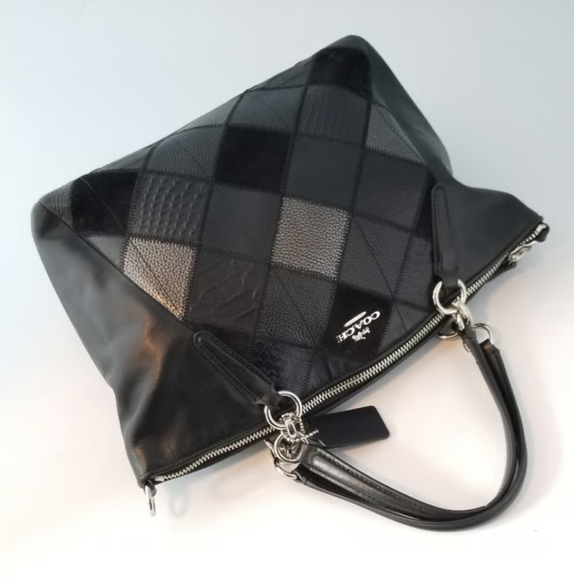 Coach Kelsey Black Patchwork Tote/Crossbody Bag image 4