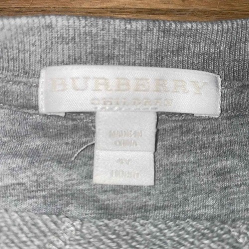 Burberry Children's Girl's Sweatshirt in Gray with Ruffle Sleeve Detail (Sz 4Y) - Picture 3 of 12