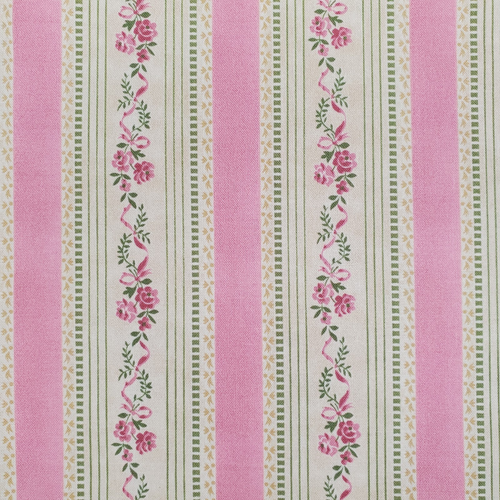 Captured In Time Robyn Pandolph Fabric 2 Yards x 54 Roses Pink Stripe SSI - Picture 5 of 9