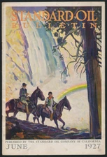 Standard Oil (CA) Bulletin June 1927 Charles Lindbergh Yosemite Park vtg Chevron