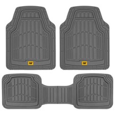 Cat Gray Car Rubber Floor Mats Frontrear Liner 3 Pieces Heavy Duty Set Trim