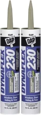 DAP 18416 Dynaflex 230 Premium Elastomeric Sealant, 10.1-Ounce, Clay 2 Pack