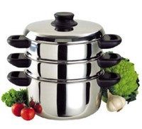 Baumalu - 342640 - Stainless Steel Steamer Pot 3 Parts 20 Cm - Same Day Dispatch Baumalu - 342640 - Stainless Steel Steamer Pot 3 Parts 20 Cm - Same Day Dispatch