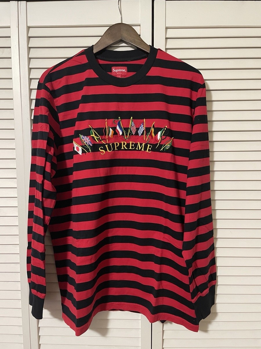 Supreme Flags Long sleeve Top Red Size L Large FW19 | eBay Supreme Flags Long sleeve Top Red Size L Large FW19 | eBay