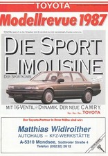 TOYOTA Supra Katarga Celica Targa MR2 W1 Starlet Prospekt AUSTRIA 1987 B4