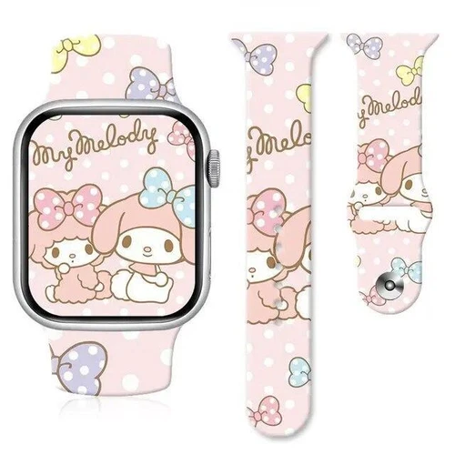 Anime Sannrio My Melody Cinnamoroll Kuromi Uhrenarmband für Apple Watch 8765 Stra - Bild 36 von 58