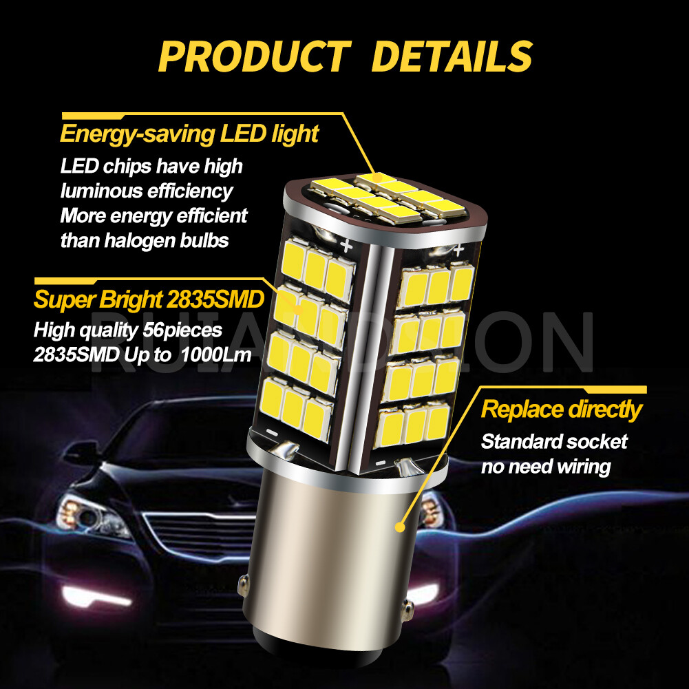 BA15D 1142 1076 2835 56 LED Classic Car Headlight Bulb Hi/ Lo Beam