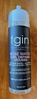 tgin Rose Water Defining Mousse for Natural hair Curls  & Waves -BROKEN PUMP 8oz