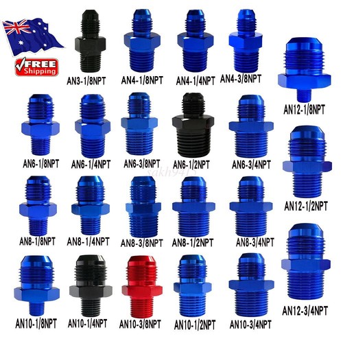 AN3 AN4 AN6 AN8 AN10 AN12 To NPT Thread Straight Fuel Oil Fitting Adapter - Picture 14 of 21