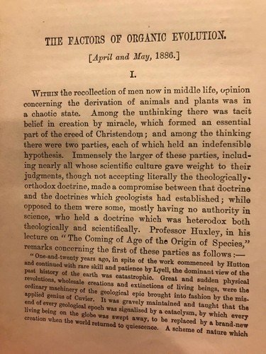 Spencer Herbert The Factors of Organic Evolution Huxley Creation Religion Darwin - Picture 3 of 3