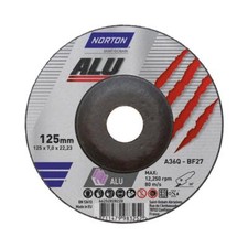 Schruppscheiben Flexscheiben Norton Alu Ø125 180 230mm für Aluminium NE Metalle