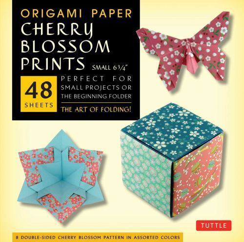 Origami Paper- Cherry Blossom Prints- Small 6 3/4"" 48 sheets - Image 2