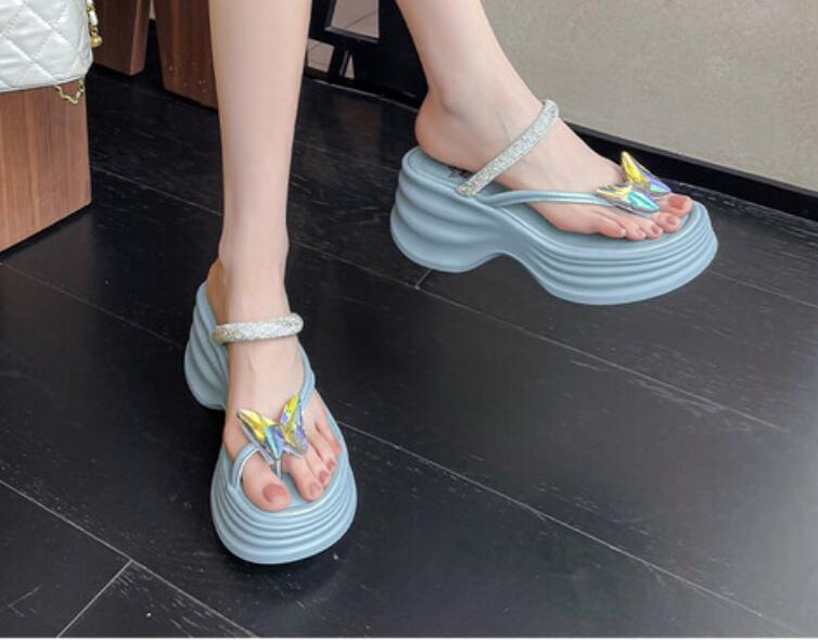 SAOLA Donna Estate Nuova Moda Ali Farfalla Suola Spessa Dolce Scarpe Comode