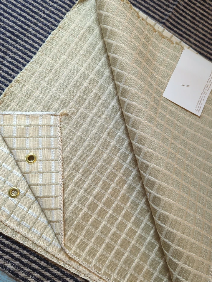 NEW Vintage Fabric Sample by Schumacher 26in x 26in Scottsdale Check - Image 4 of 4