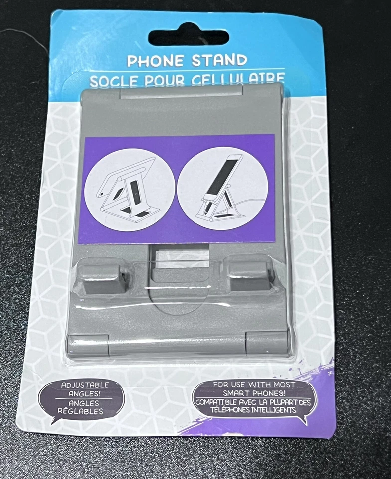 Suporte de celular dobrável suporte de mesa dock azul suporte portátil - Imagem 2 de 4