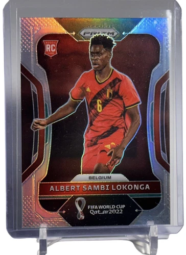 2022 Prizm World Cup Qatar Albert Sambi Lokonga Silver Prizm Rookie RC Card #13