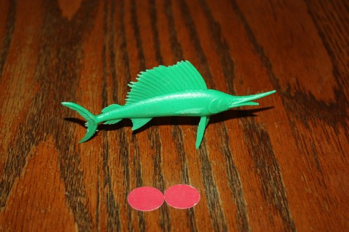 MPC Nabisco Cereal Premium Green Sail Fish Creature of the Sea or Fish - Marx - Picture 6 of 10